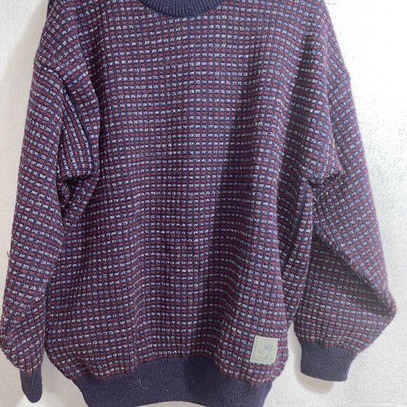Denbigh Burgundy Wool‎ Knit Men's Windproof Pull Over Wind Stopper Lining  Sz M - Picture 1 of 8